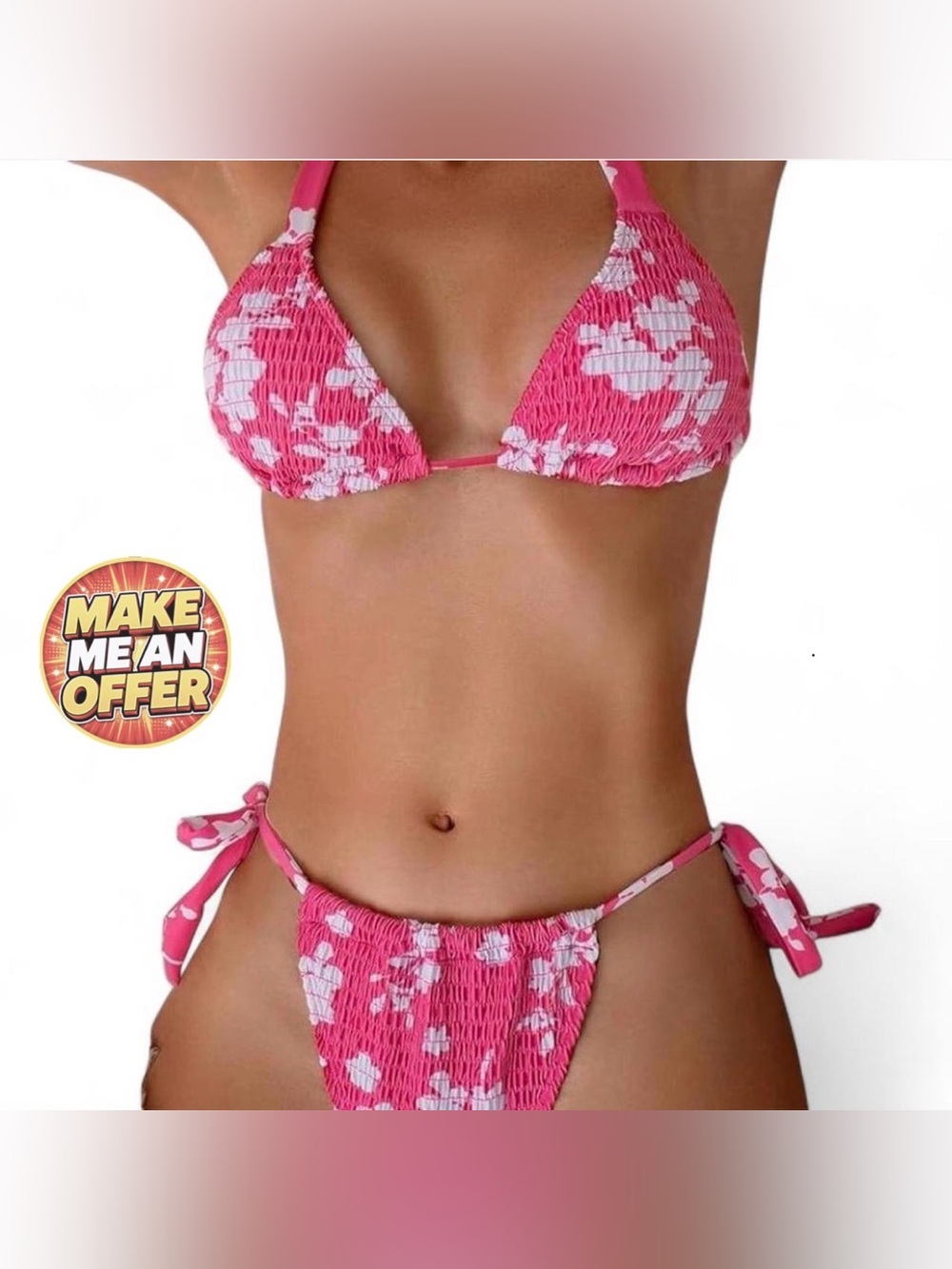Brand New Pink Floral Bikini Set - SZ L